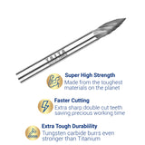 10PC Double And Single Cut Tungsten Carbide Burr Set - Aprrox1/8"(3mm) Shank - For Wood, Hard Metal And Most Materials
