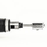 3 X SA-3 - 1/4" Shank - Double Cut Tungsten Carbide - For Wood, Hard Metal And Most Materials