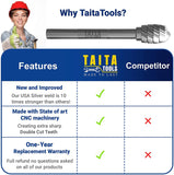 10x SA-3 - 1/4" Shank - Double Cut Tungsten Carbide - For Wood, Hard Metal And Most Materials