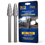 2x Double Cut Carbide Burr - SL-51 Approx 1/8"(3mm) Shank Rotary Tool Bits Cutti