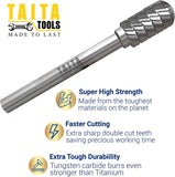 10x SC-3 - 1/4" Shank - Double Cut Tungsten Carbide - For Wood, Hard Metal And Most Materials